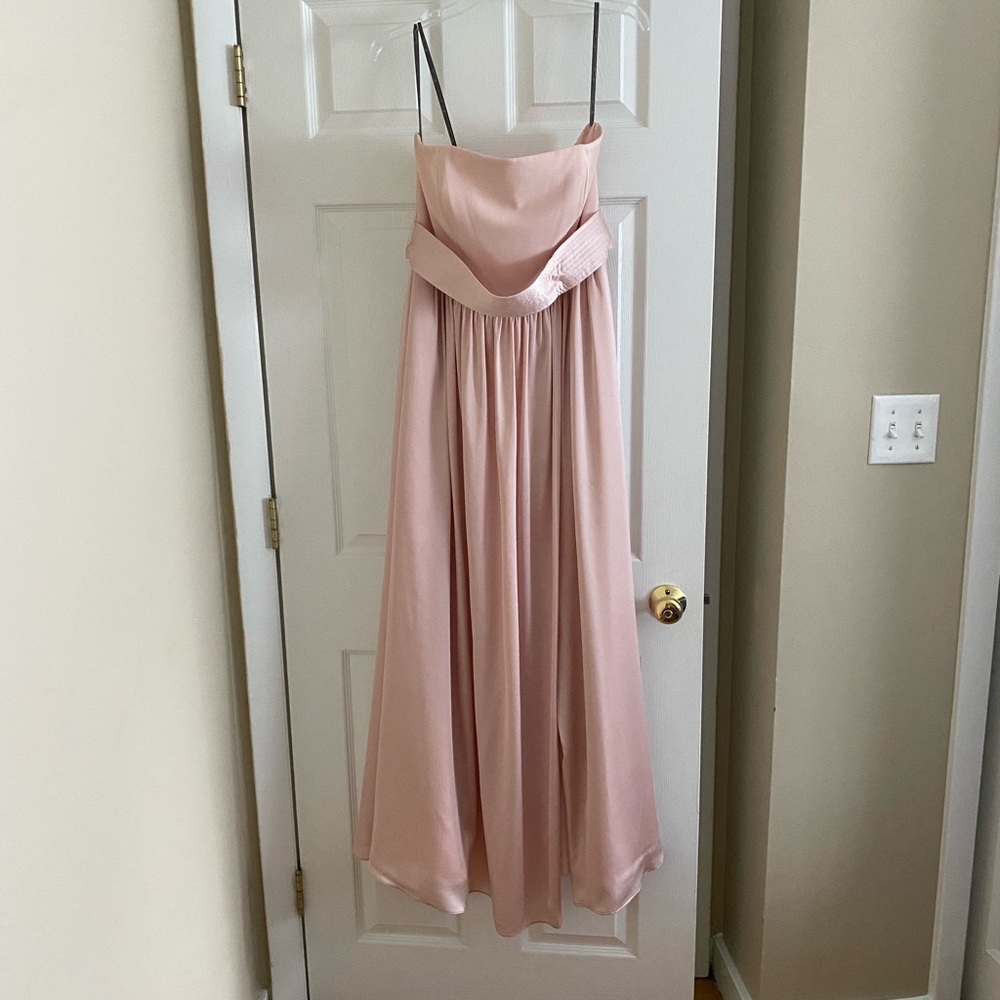 Beautiful strapless blush bridesmaids dress size 12